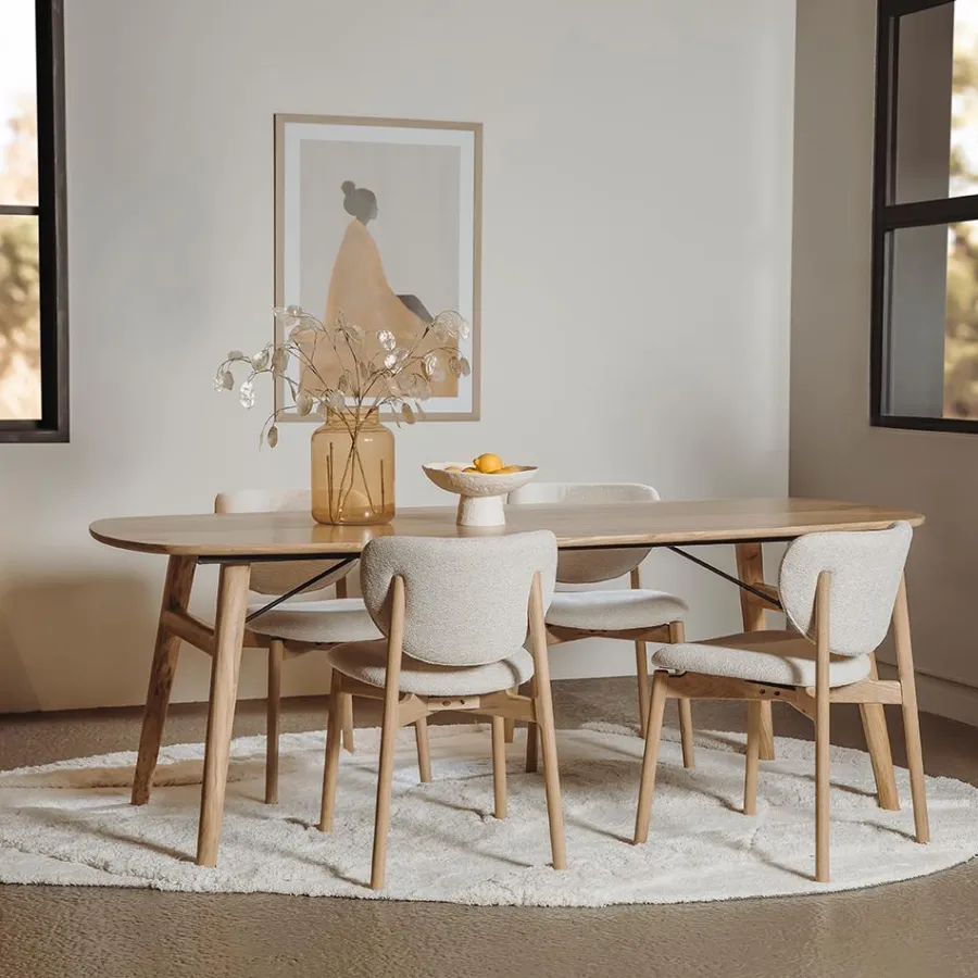 Tower Living Aura Eetkamertafel naturel 220 cm Clearance