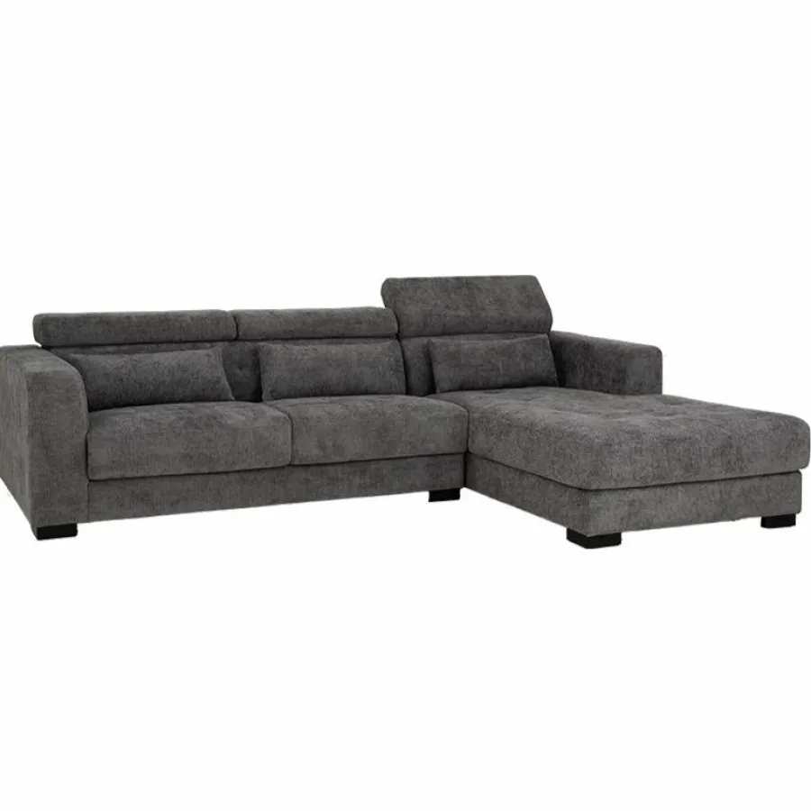 Tower Living Bank Brighton - 3 zits + Chaise Longue Rechts - licht grijs 19 Hot