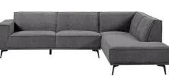 Tower Living Bank Leeds - 2,5 zits + ottomane Rechts - City 464 Zwart blauw Sale