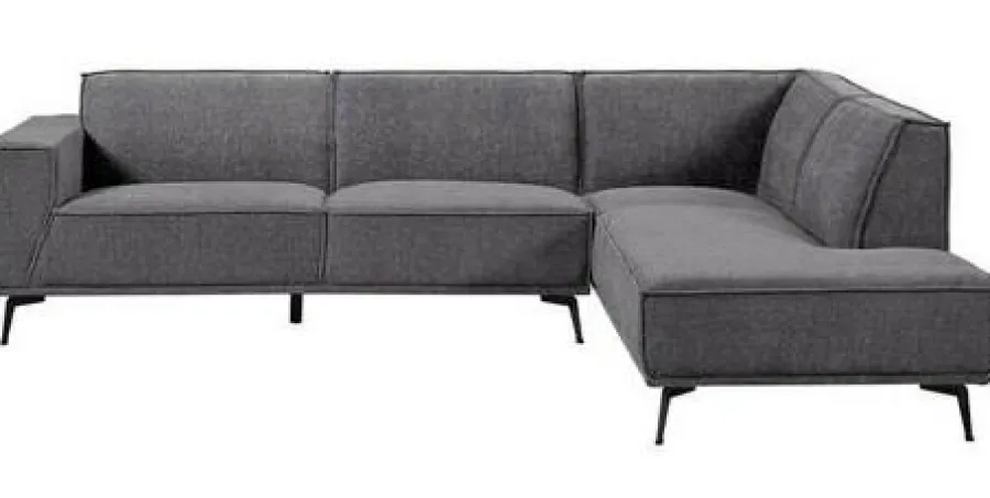 Tower Living Bank Leeds - 2,5 zits + ottomane Rechts - City 464 Zwart blauw Sale