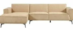 Tower Living Bank Leeds - 2,5 zits + chaise longue Links - City 120 Beige Sale