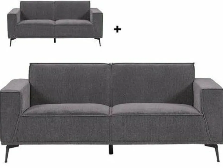 Tower Living Bank Leeds - 2,5 zits + 3 zits - City 464 Zwart Blauw Outlet