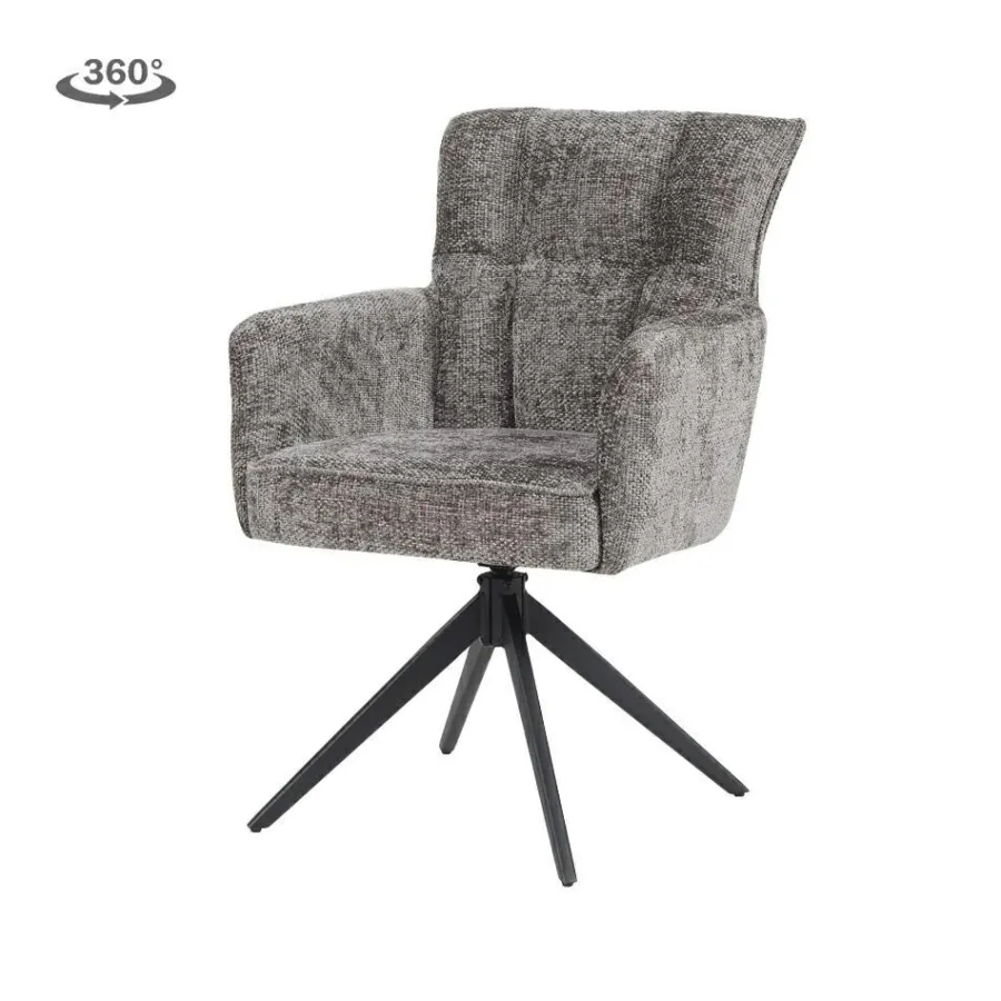 Tower Living Bardi Armstoel - Haga 16 charcoal (draaibaar) Hot