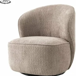Tower Living Belvi Fauteuil - fabric AJ3019-13 Old pink (draaibaar)