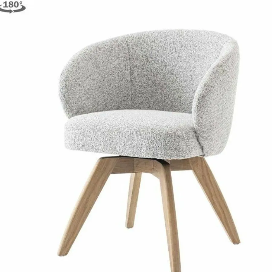 Tower Living Brescia Armstoel - fabric Puente 09 light grey (draaibaar) Hot