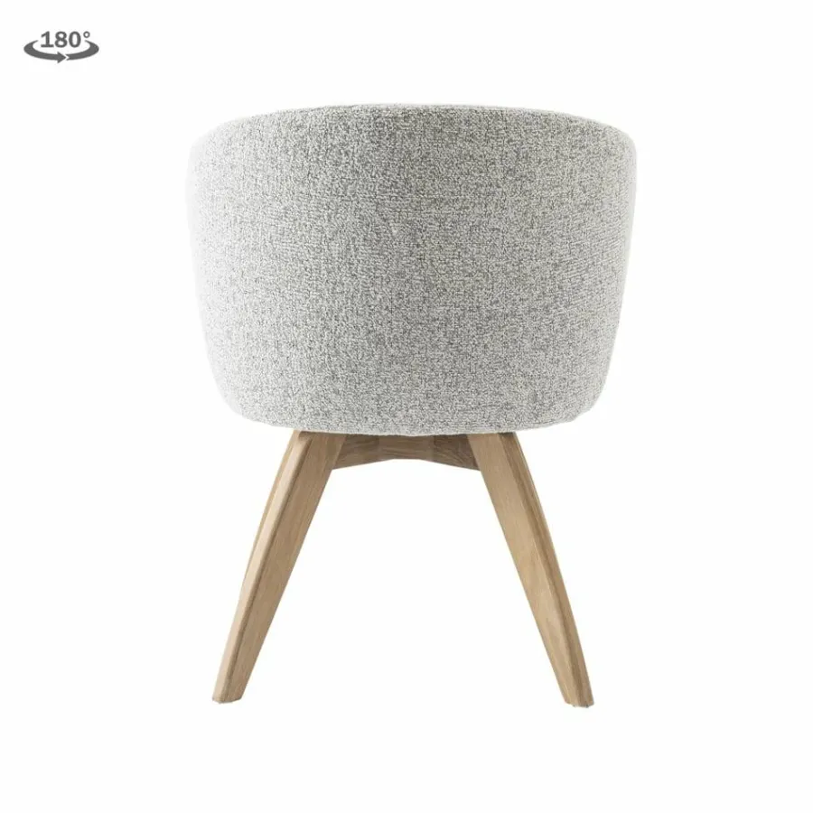 Tower Living Brescia Armstoel - fabric Puente 09 light grey (draaibaar) Hot