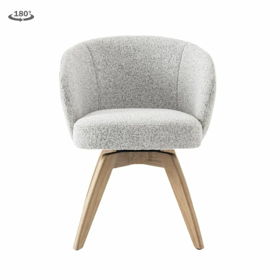 Tower Living Brescia Armstoel - fabric Puente 09 light grey (draaibaar) Hot