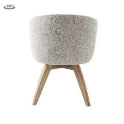 Tower Living Brescia Armstoel - fabric Puente 06 beige white (draaibaar) Best
