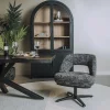 Tower Living Caldes Lounge Stoel - fabric TED 17 blue-grey (draaibaar) Online