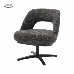 Tower Living Caldes Lounge Stoel - fabric TED 17 blue-grey (draaibaar) Online