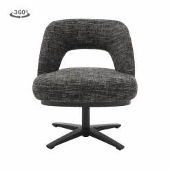 Tower Living Caldes Lounge Stoel - fabric TED 17 blue-grey (draaibaar) Online