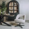 Tower Living Caldes Lounge Stoel - fabric TED 24 off white (draaibaar) Sale