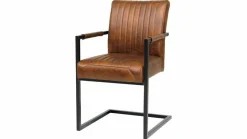 Tower Living Eetkamerstoel Ferro met armleuning - Cognac, donkerbruin, antraciet en groen Discount