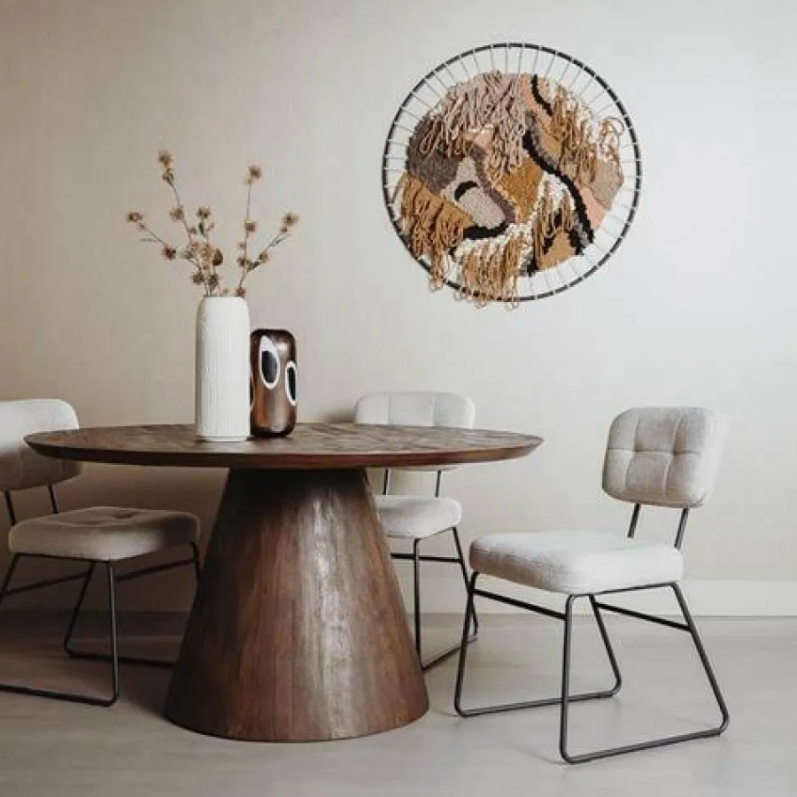 Tower Living Eettafel Premana rond - 150x150 – bruin Hot