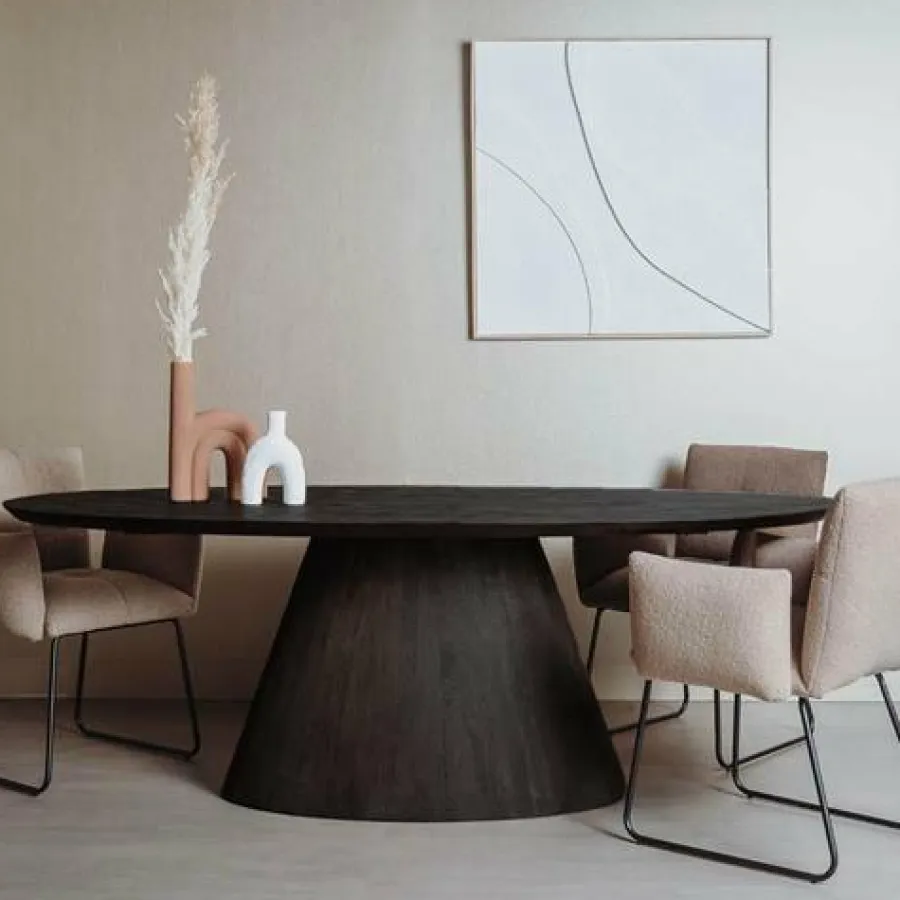 Tower Living Eettafel Premana ovaal - 220x120 – zwart Online