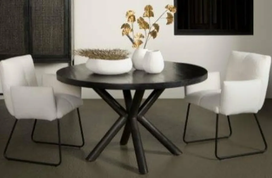 Tower Living Eettafel rond Selva mango zwart Ø 130 cm Sale