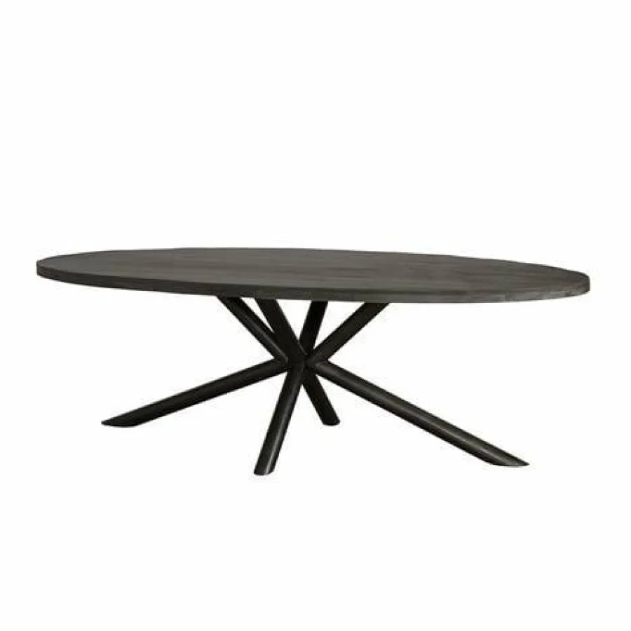 Tower Living Eettafel Selva zwart mango ovaal - 200, 220 of 240 cm