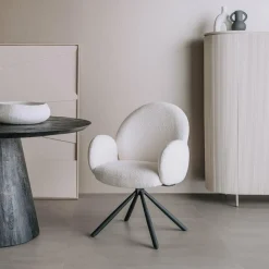 Tower Living Eettafelstoel Imola draaistoel Ascot 1 wit
