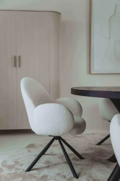 Tower Living Eettafelstoel Imola draaistoel Ascot 1 wit
