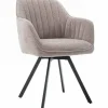 Tower Living Eettafelstoel Bruno draaistoel Nature 120 beige / grijs Discount