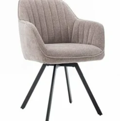 Tower Living Eettafelstoel Bruno draaistoel Nature 120 beige / grijs Discount