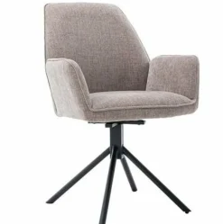 Tower Living Eettafelstoel Amaro Swivel draaistoel Nature 120 beige / grijs Sale