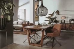Tower Living Eettafelstoel Amaro Swivel draaistoel Nature 500 koper Clearance