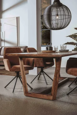 Tower Living Eettafelstoel Amaro Swivel draaistoel Nature 500 koper Clearance