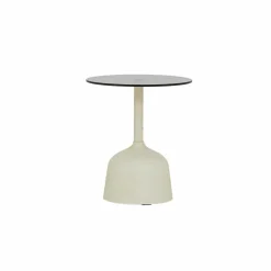 Tower Living Elba Bijzettafel glas gebroken wit rond 40 cm New