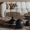 Tower Living Elba Salontafel glas zwart rond 70 cm New
