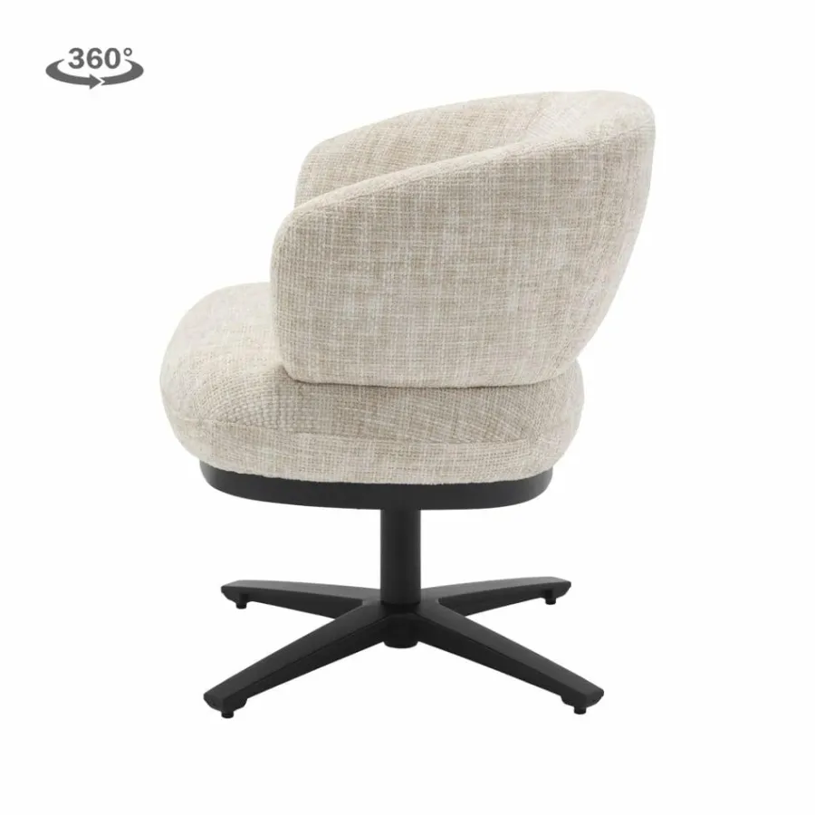 Tower Living Perca Lounge Armstoel - fabric TED 24 off white Outlet