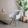 Tower Living Riviera Armstoel - fabric Brego 02 light grey (draaibaar) Hot
