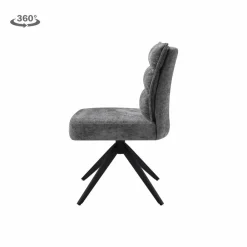 Tower Living Rosora Stoel - HZ6068-85 grey (draaibaar) Clearance