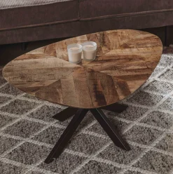 Tower Living Salontafel Pianella eivormig - 130x80 – naturel Sale