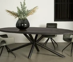 Tower Living Showroommodel - Eettafel Selva zwart mango ovaal 240 cm Outlet