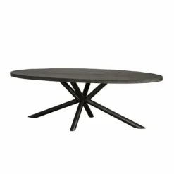 Tower Living Showroommodel - Eettafel Selva zwart mango ovaal 240 cm Outlet
