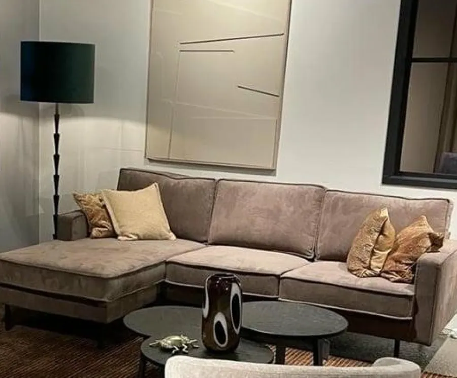 Tower Living Showroommodel - Bank Derby 2,5 zits met chaise longue links / rechts Discount
