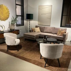 Tower Living Showroommodel - Bank Derby 2,5 zits met chaise longue links / rechts Discount