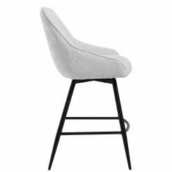 Tower Living Trino Barstoel - fabric Trenza 04 white (draaibaar) New