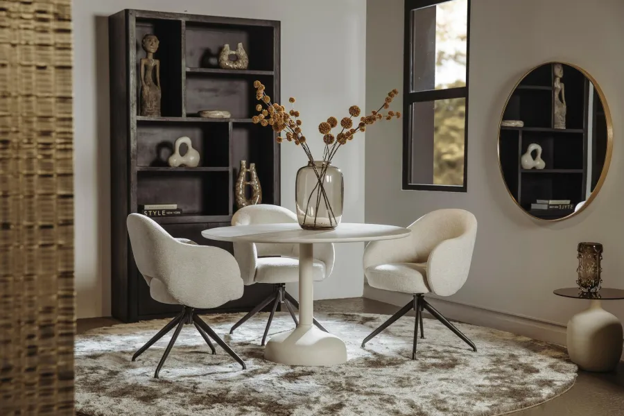 Tower Living Vigo Bijzettafel glas gebroken wit 45 cm Clearance