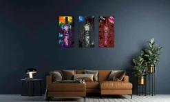 Wandkraft Fashionista 016 - set van 3 kunstwerken Outlet