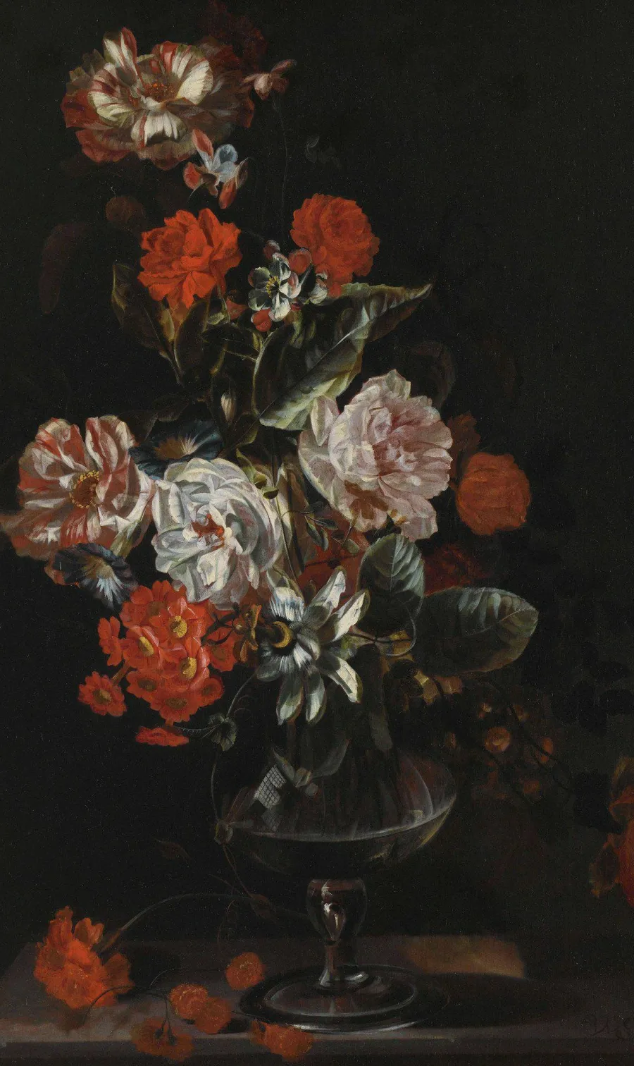 Wandkraft Still Life with Flowers by Jacob Campo Weyerman Clearance