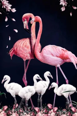 Wandkraft The Flamingo Family New
