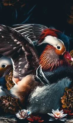 Wandkraft The Mandarin Ducks New