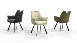 Wildeboer & v/d Weide Eettafelstoel Mabel met arm - stof A-Enter 84 Online