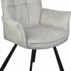 Wildeboer & v/d Weide Eettafelstoel Mabel met arm - stof C-Adore 110 Outlet