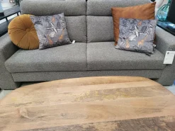 WoonMax Bank Marseille 3 zits Sherlock taupe, hoge rugleuning, brede armleuning - Showroommodel Discount