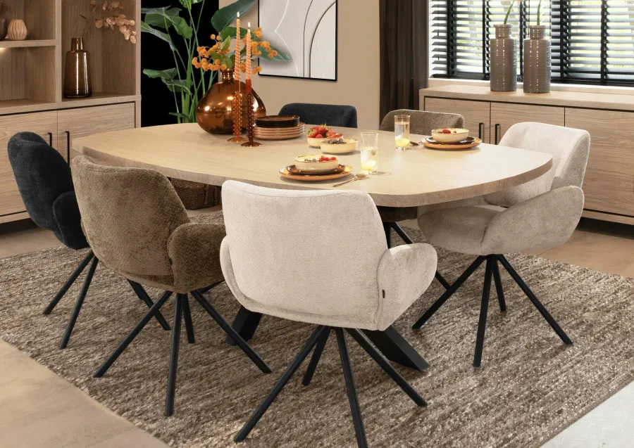 WoonMax Eettafel Deens ovaal Costa - 5 afmetingen - Diverse kleuren Best