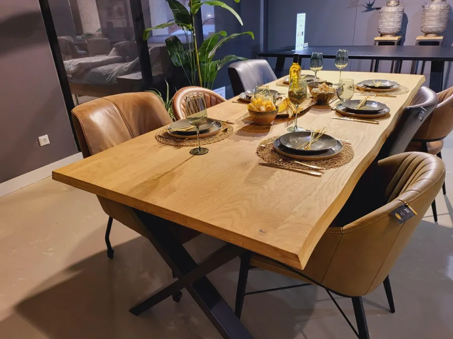 WoonMax Eettafel Glasgow eiken - vele opties en maten Outlet