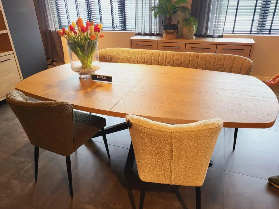 WoonMax Eettafel Mylo Deens Ovaal Lamulux uitschuifbaar - Diverse kleuren en 4 afmetingen Sale